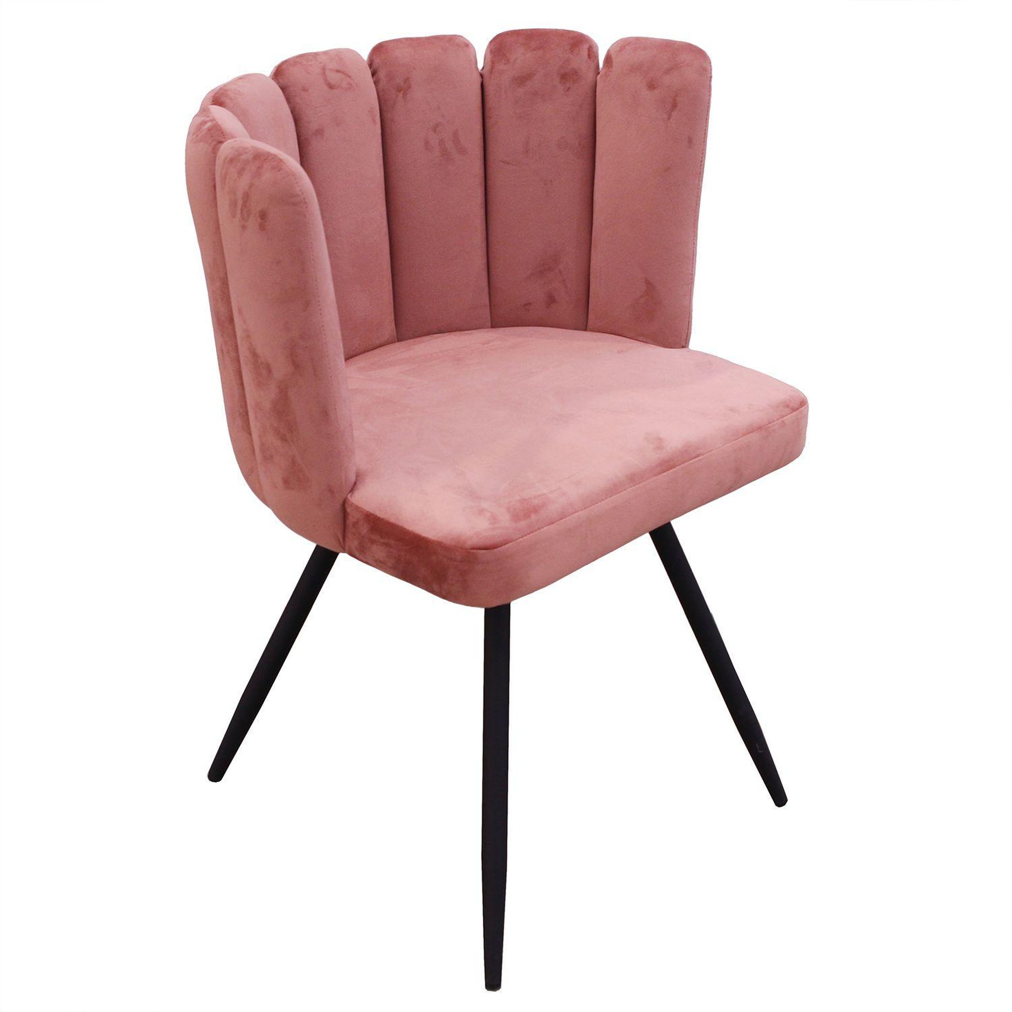 Voir la diapositive 1 : The Home Deco Factory Chaise design effet velours ariel