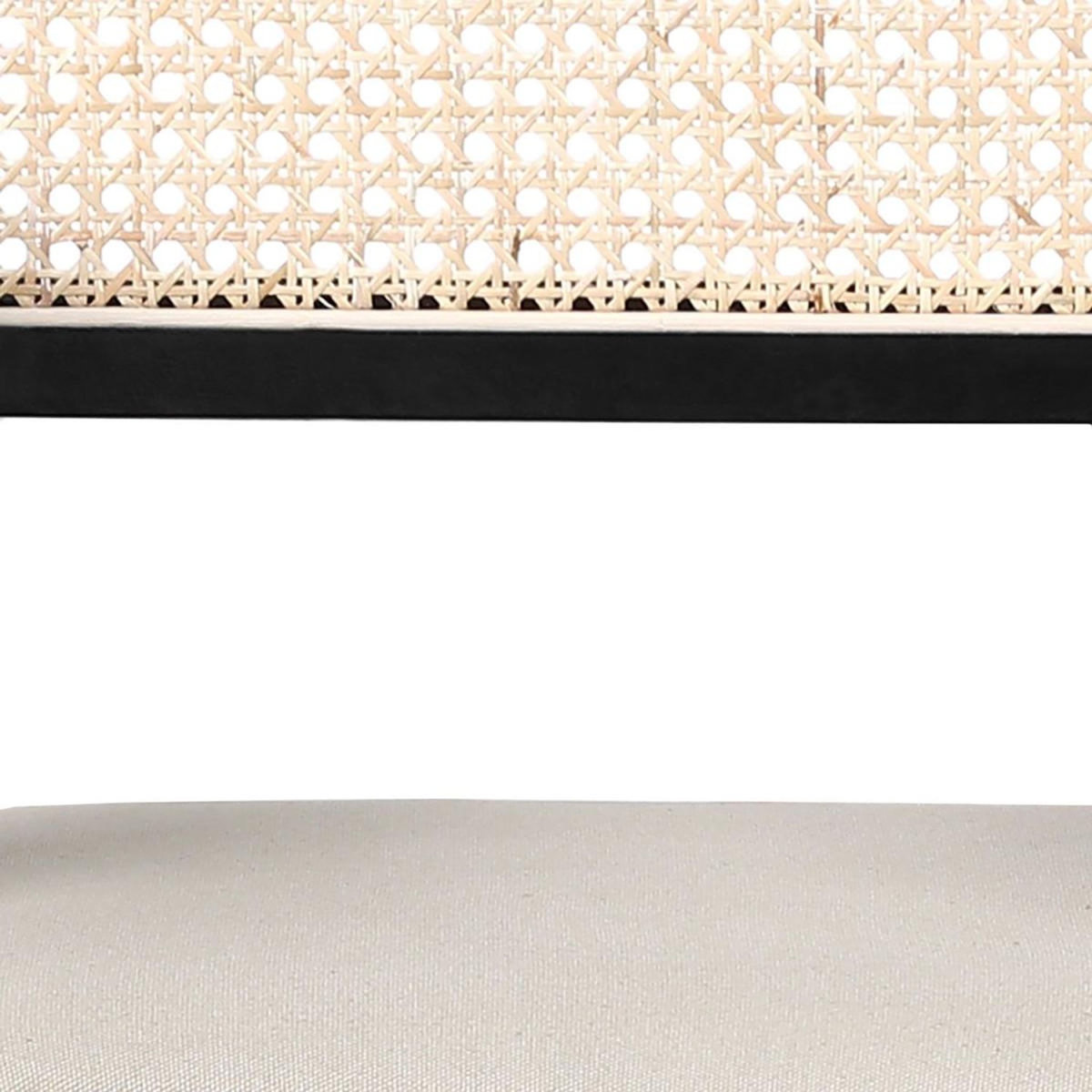 Paris Prix Chaise Cannage en Rotin  Haley  72cm Beige & Marron Foncé