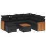 Voir la diapositive 2 : VIDAXL Salon de jardin 8 pcs avec coussins noir resine tressee