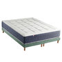 Voir la diapositive 1 : IDLITERIE Ensemble Matelas Ressort 7 zones + Mémoire de forme + Sommier KING STYLE Fabriqué en France