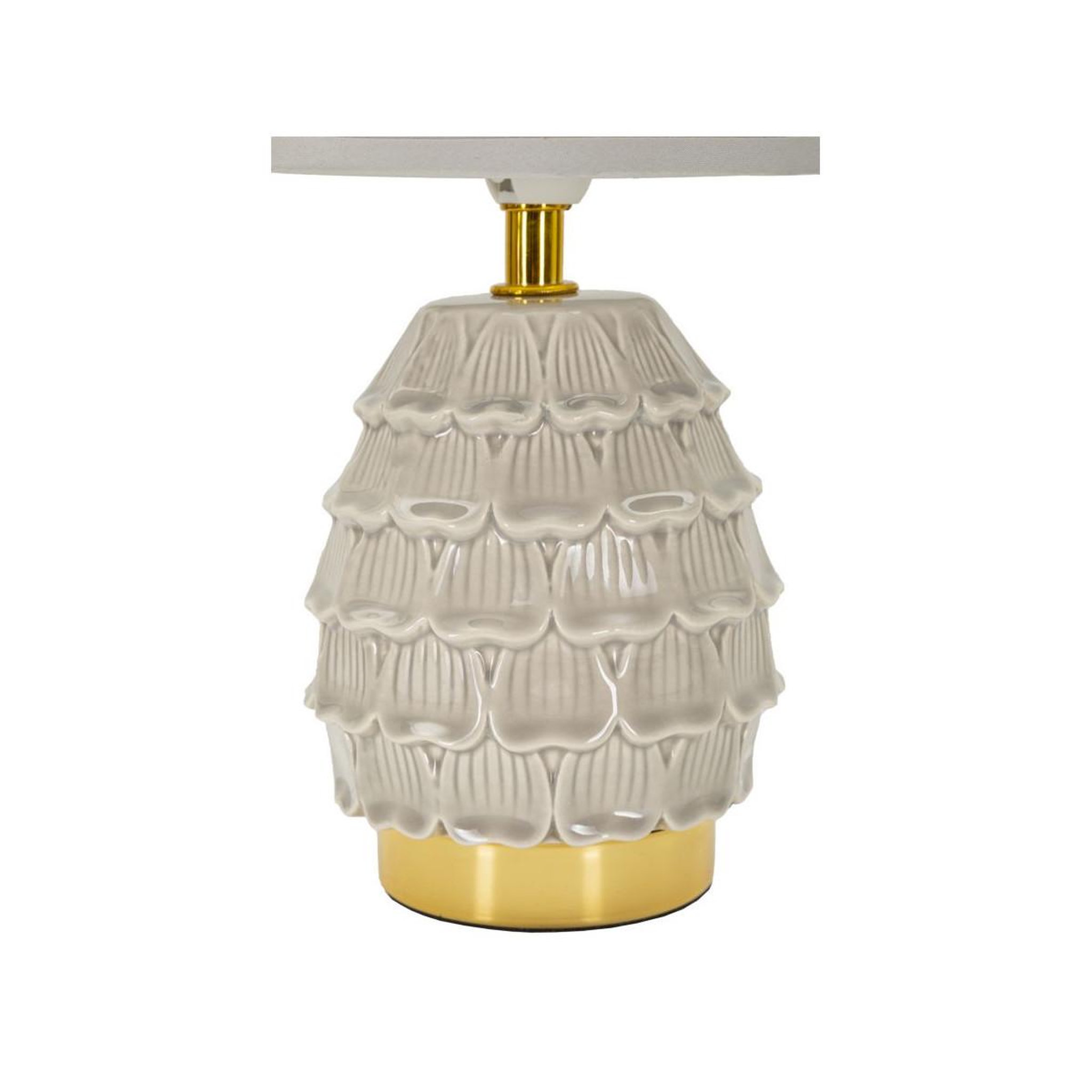 Voir la diapositive 2 : Paris Prix Lampe à poser en céramique  pigny  30cm crème