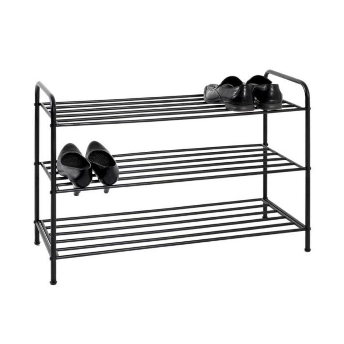 Paris Prix Meuble à Chaussures en Métal  Grajo  83cm Noir