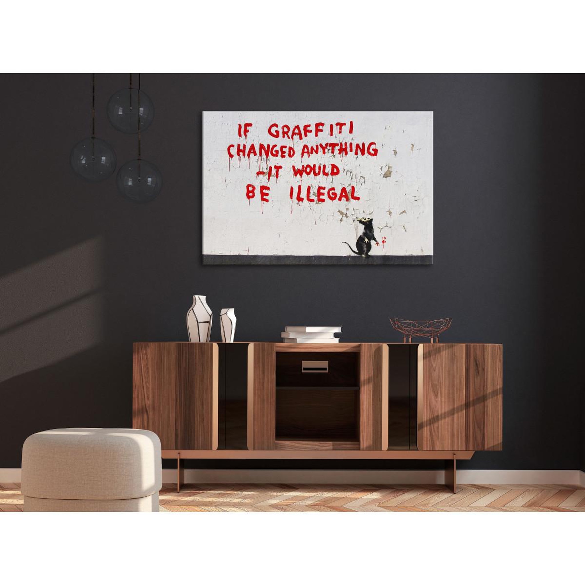 Voir la diapositive 2 : Paris Prix Tableau Imprimé  Quotes Graffiti Wide