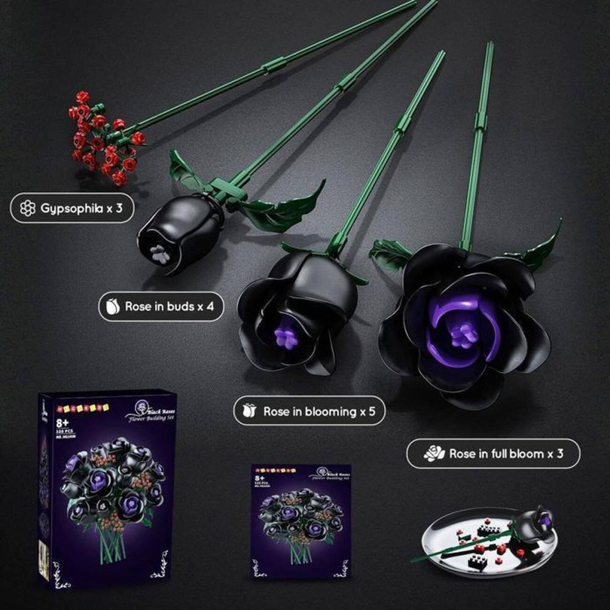 Voir la diapositive 2 : Set construction maison de plage 4 en 1 675 pièces, 4 scènes, couleurs noir violet vert rouge, dès 6 ans