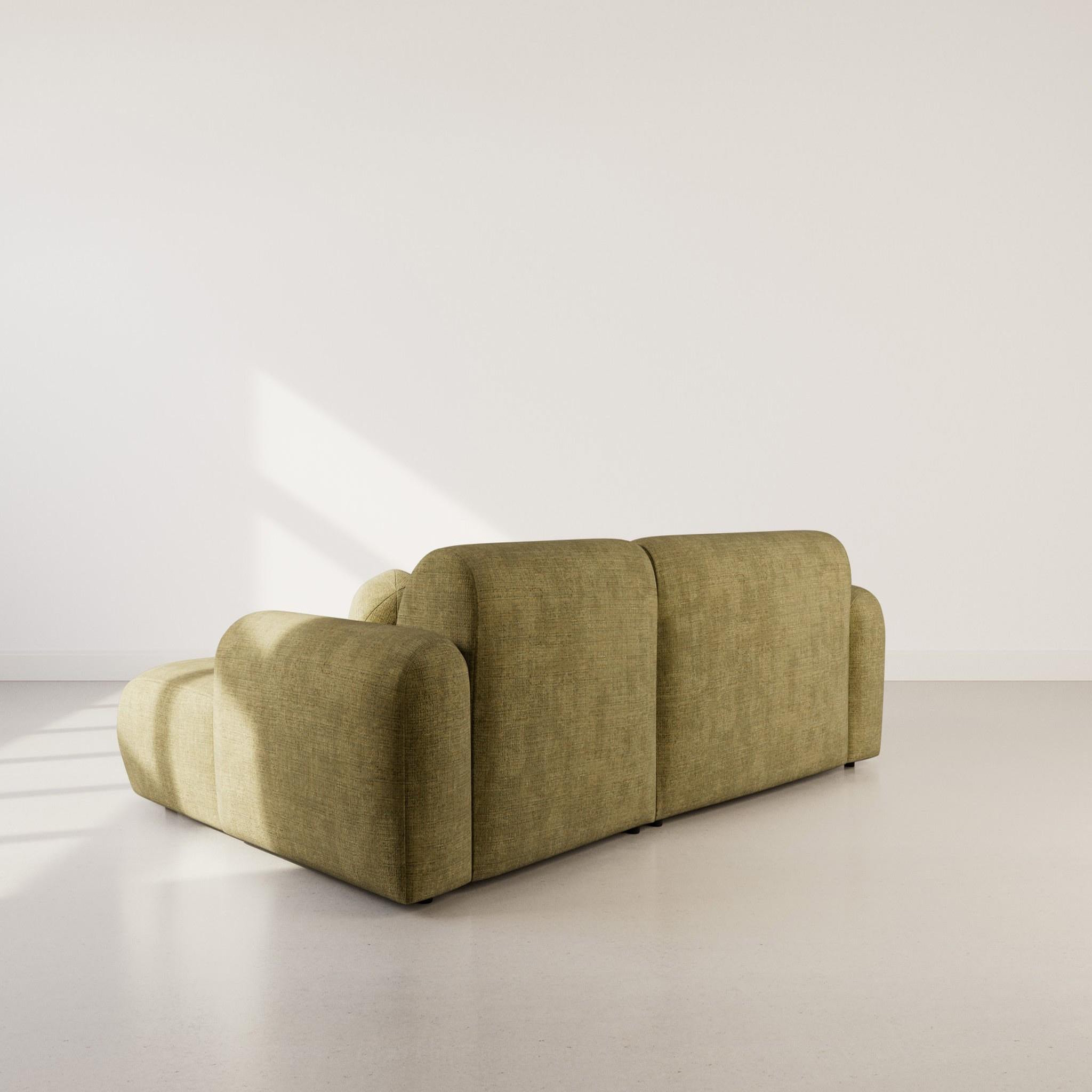Voir la diapositive 6 : LISA DESIGN Louise - canapé d'angle droit 4 places en velours texturé