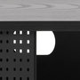Voir la diapositive 6 : CONCEPT USINE Meuble TV noir avec porte coulissante et 1 niche JUPITER