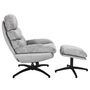 Voir la diapositive 4 : The Home Deco Factory Fauteuil relax Horten avec repose pieds - Gris
