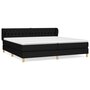 Voir la diapositive 2 : VIDAXL Sommier a lattes de lit avec matelas Noir 200x200 cm Tissu