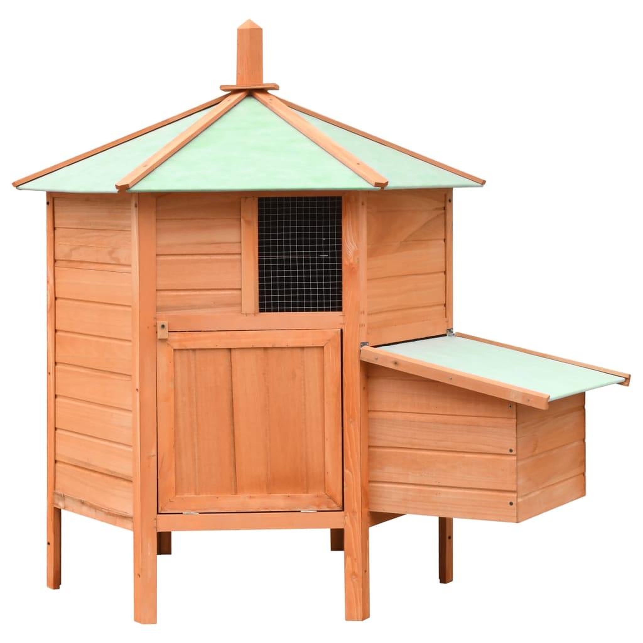 Voir la diapositive 2 : VIDAXL Poulailler bois de pin massif et sapin 126x117x125 cm