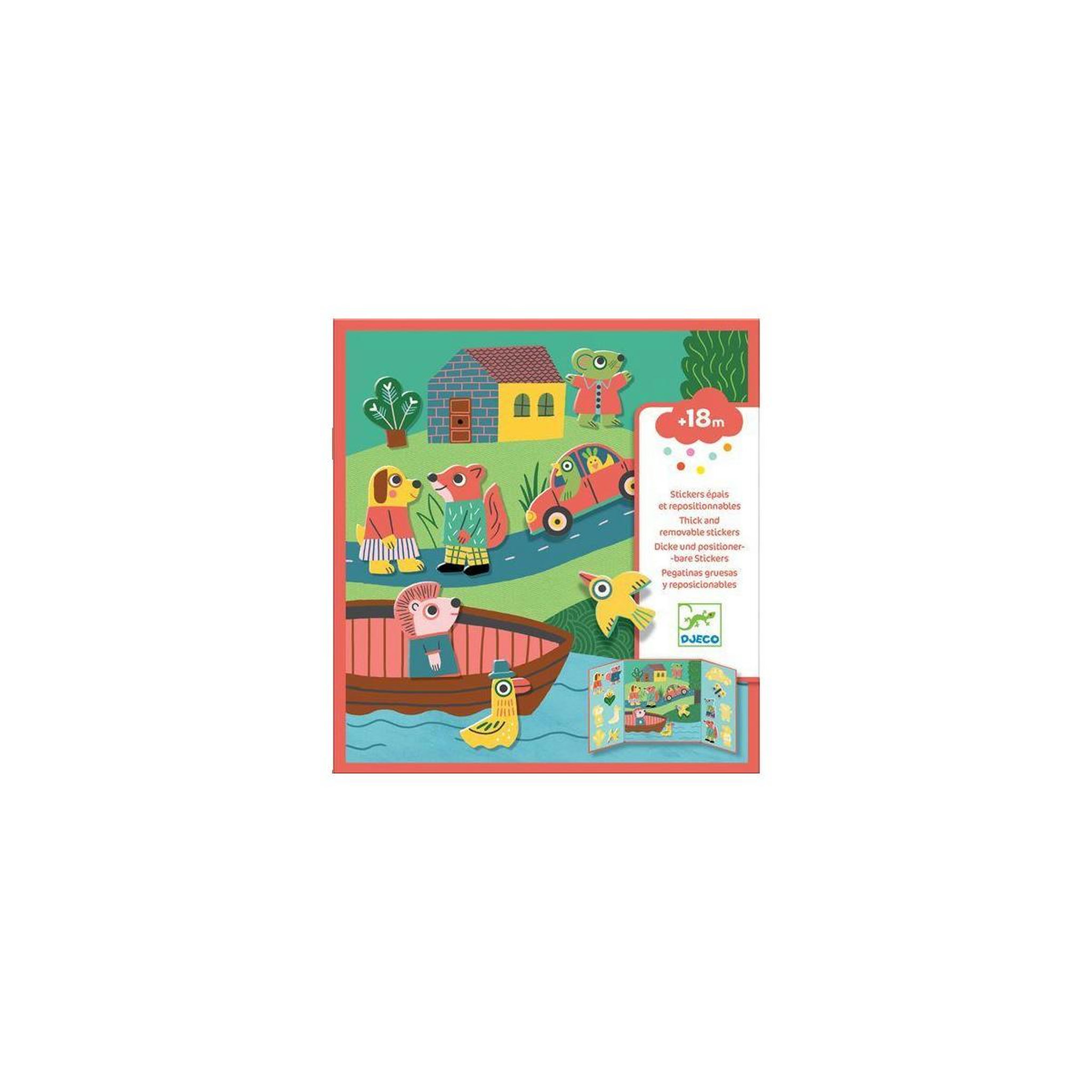 Djeco Gommettes Djeco Les animaux - Set éducatif créatif