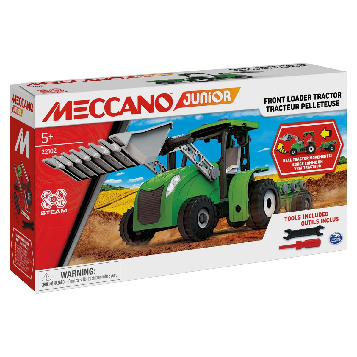 SPIN MASTER Tracteur Pelleteuse Meccano Junior