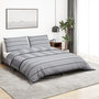 Voir la diapositive 1 : VIDAXL Ensemble de housse de couette Gris 140x200 cm Coton