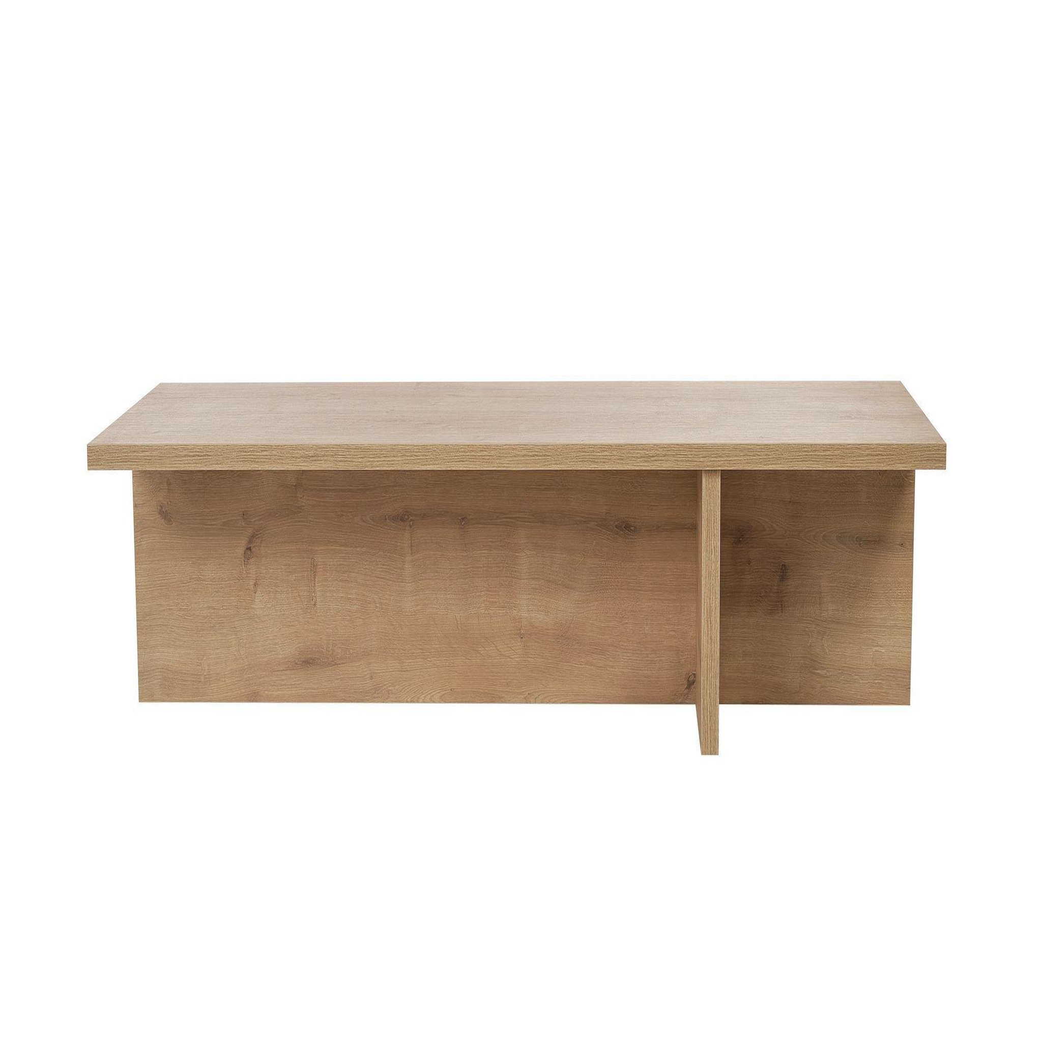 Habitat et Jardin Table basse en bois  harbor  - 120 x 45 x 30 cm - chêne saphir