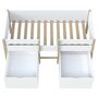 Voir la diapositive 5 : Ensemble Lit enfant mi hauteur 90X190cm avec échelle et 2 tiroirs + sommier ZEPHIR + matelas 90 x190 cm DIONE