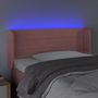 Voir la diapositive 4 : VIDAXL Tete de lit a LED Rose 93x16x78/88 cm Velours