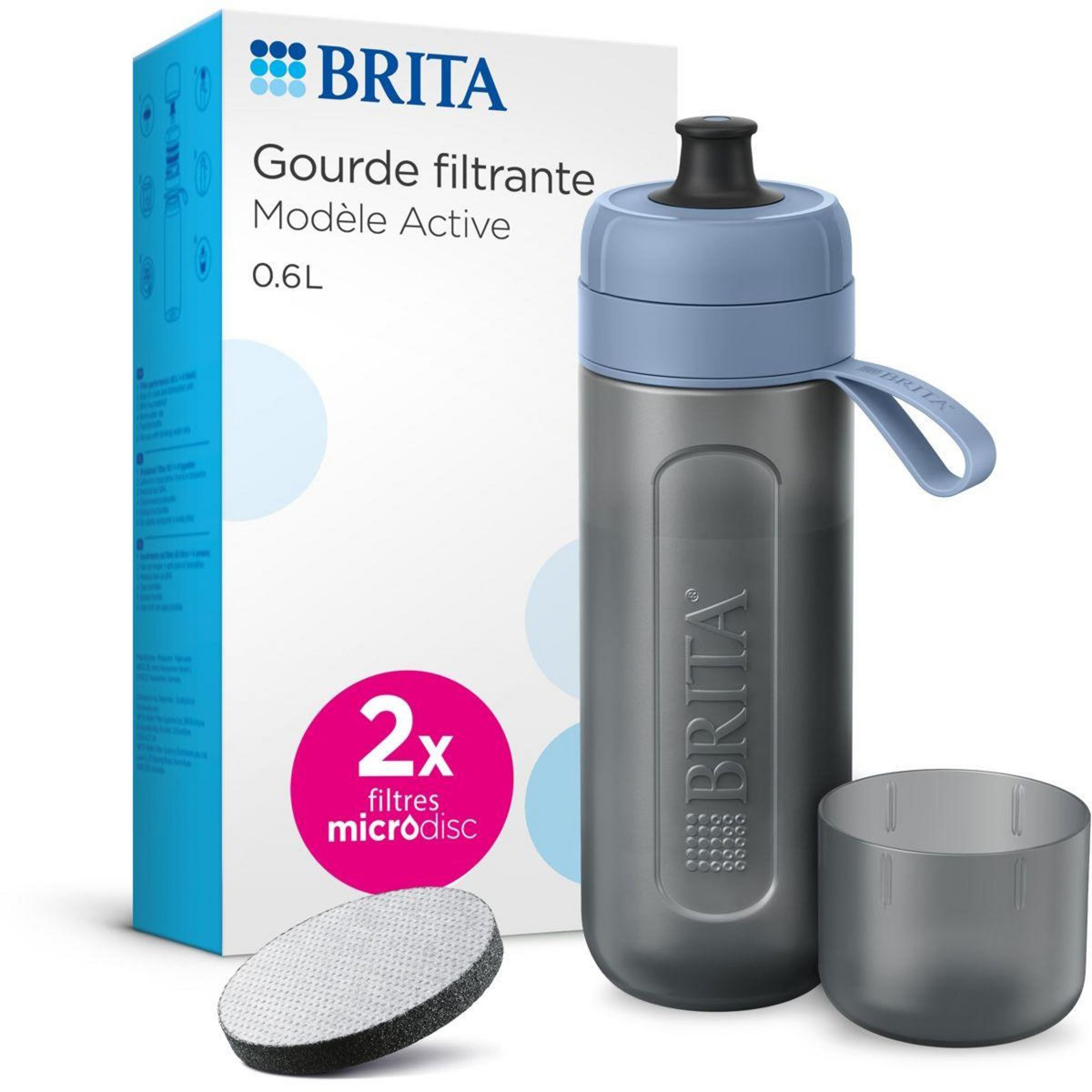 Brita Gourde filtrante filtrante Active bleu foncé