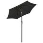 Voir la diapositive 4 : VIDAXL Parasol de jardin avec lumieres LED noir 200x211 cm aluminium