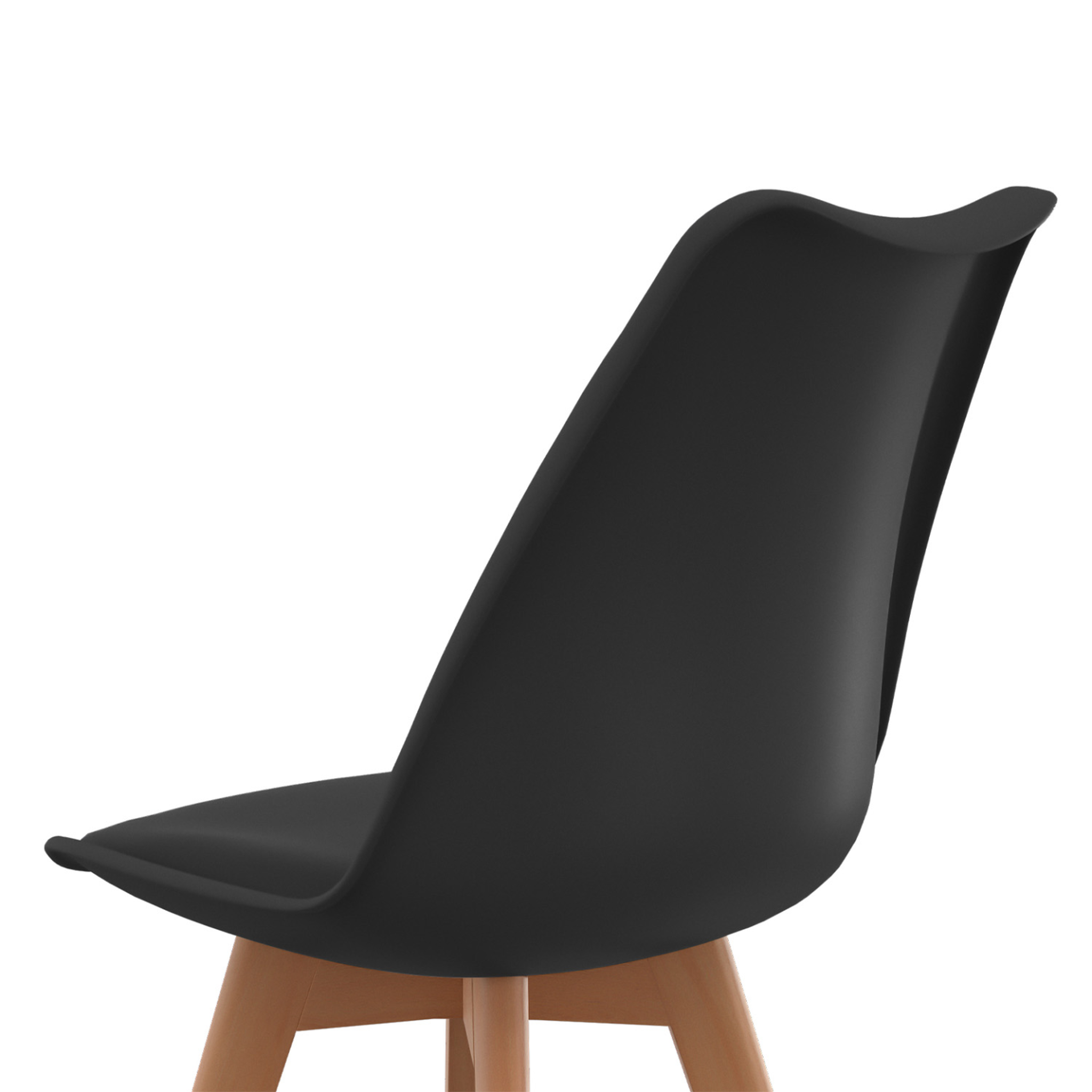 Voir la diapositive 6 : ID MARKET Lot de 4 chaises scandinaves sara noires pour salle à manger
