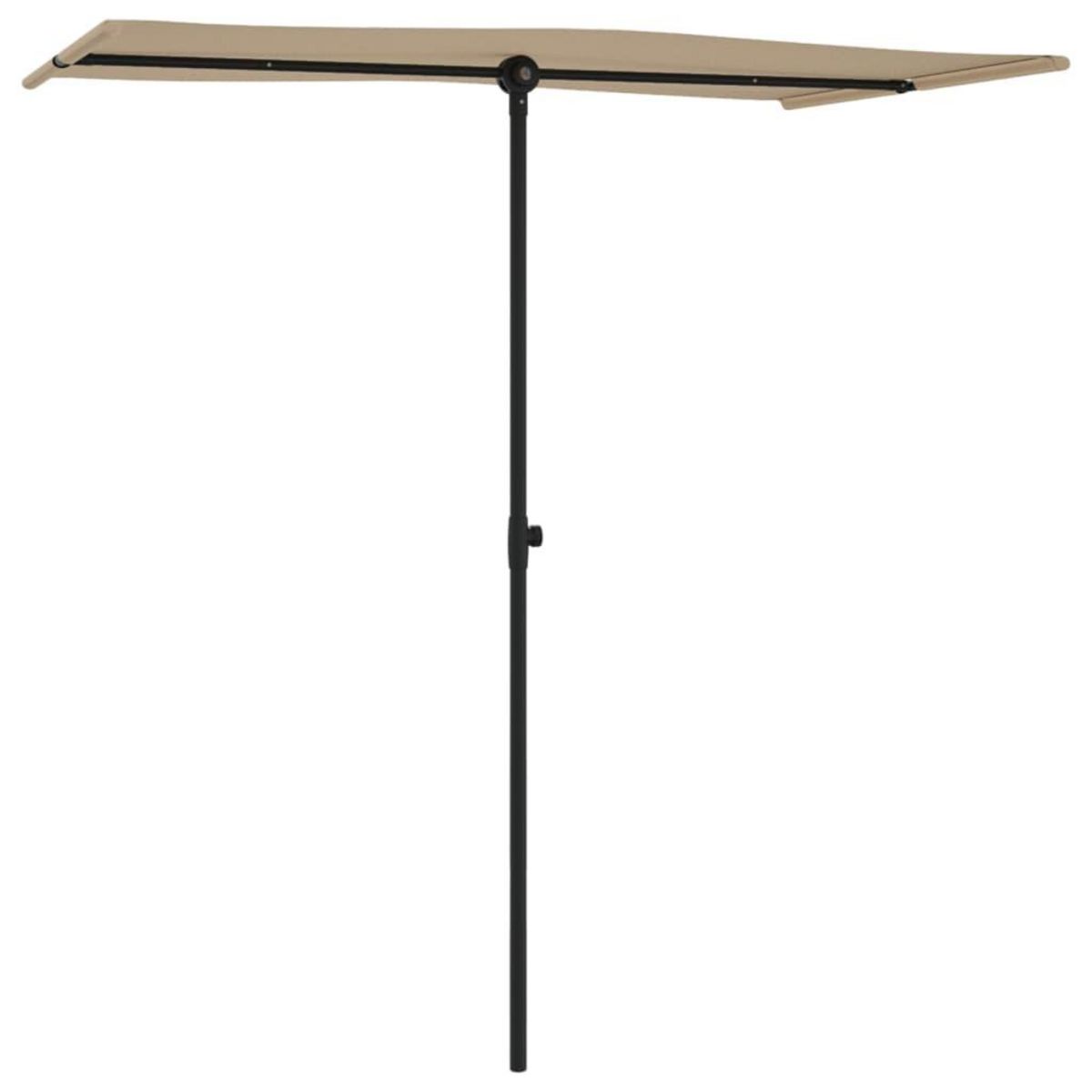 VIDAXL Parasol de jardin avec mat en aluminium 180x110 cm taupe