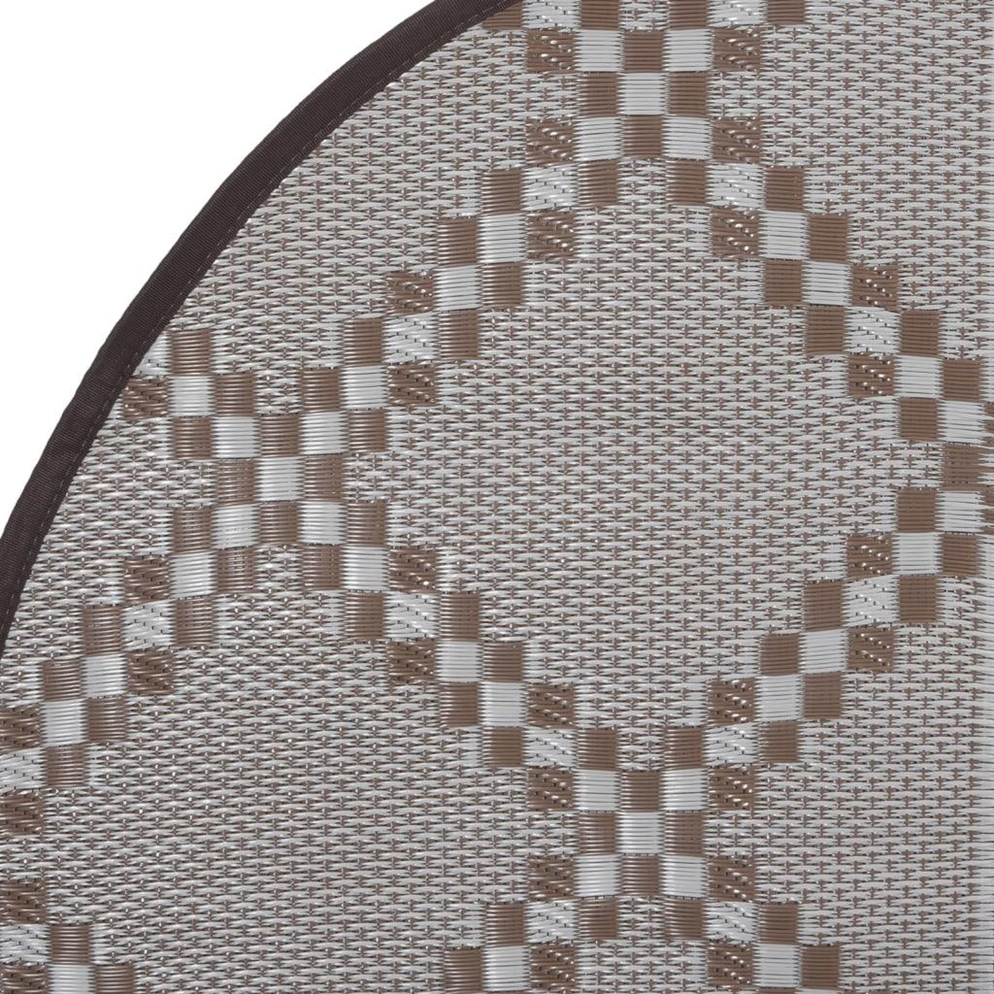 Voir la diapositive 5 : VIDAXL Tapis d'exterieur ARAKIL marron Ø160 cm PP