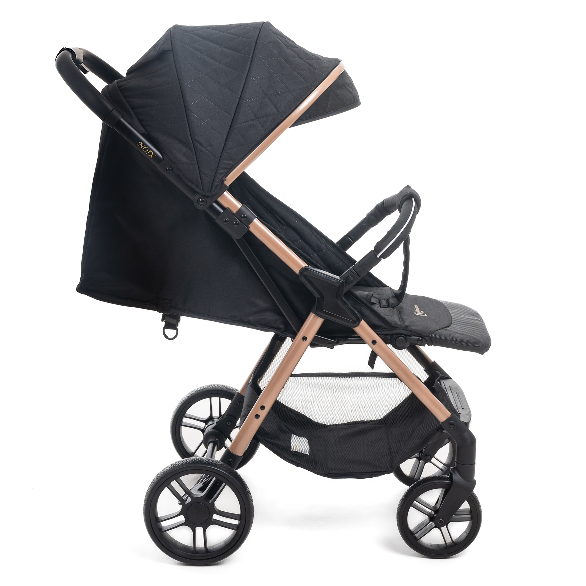 Voir la diapositive 3 : BEBELISSIMO Poussette Bébé Canne Ultra Compacte – Légère – Pliage à Une Main – Noix - noir