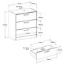 Voir la diapositive 4 : Commode 3 tiroirs SANDRINE