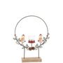 Voir la diapositive 2 : Paris Prix Photophore Cercle  Bonhommes de Neige  28cm Multicolore