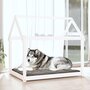 Voir la diapositive 3 : VIDAXL Lit pour chien Blanc 111x80x100 cm Bois de pin solide