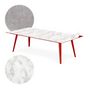 Voir la diapositive 1 : Paris Prix Table Basse 2 Covers  Texture  120cm Rouge