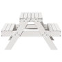 Voir la diapositive 5 : VIDAXL Table de pique-nique pour enfants blanc bois massif de pin