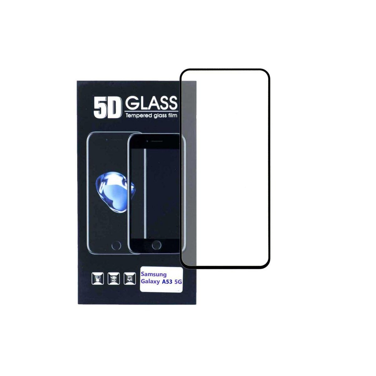 amahousse Vitre Galaxy A53 5G bords noirs de protection d'écran en verre  trempé pas cher 