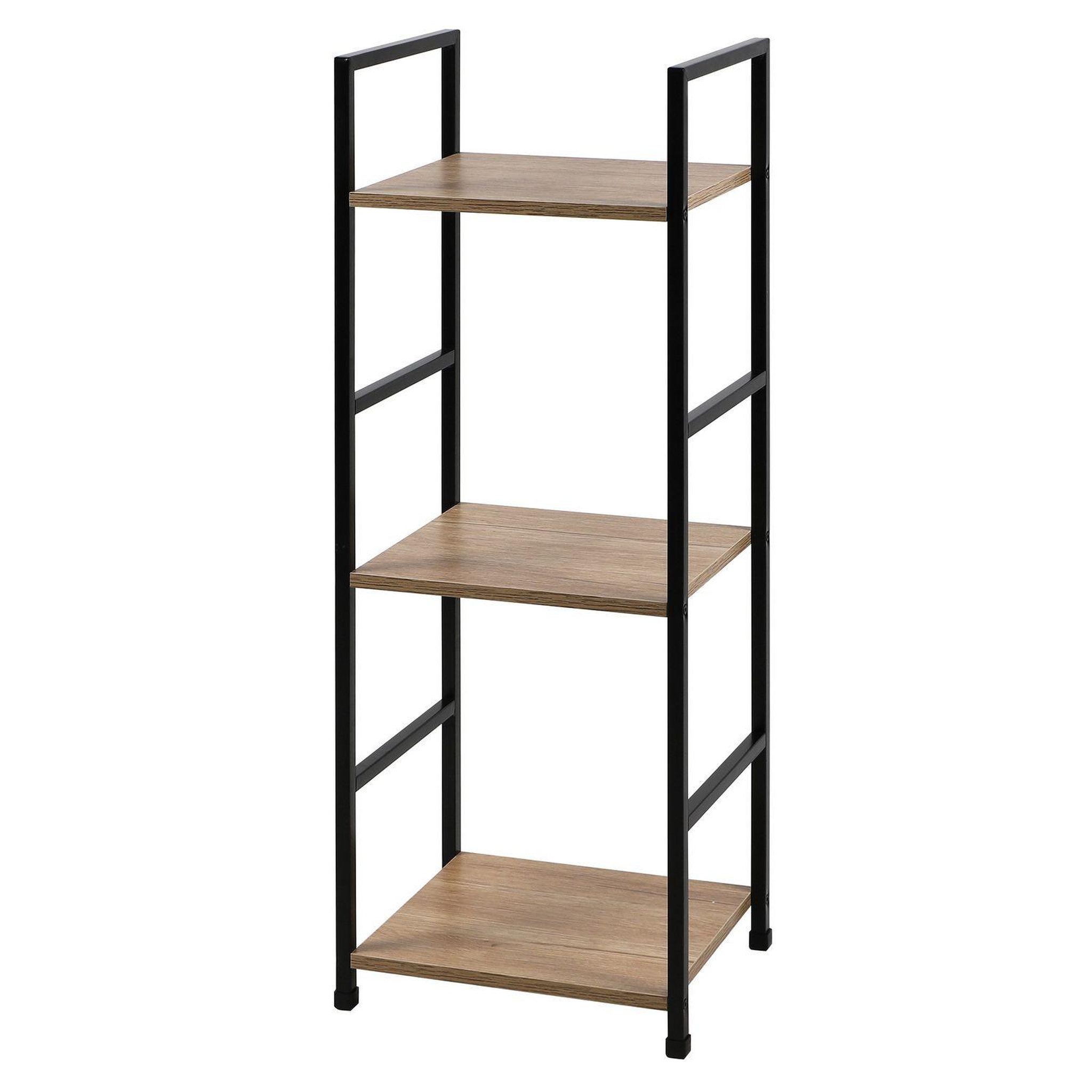 TOILINUX Etagère droite échelle 3 niveaux colorado h.48 en métal et mdf - beige et noir