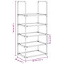Voir la diapositive 6 : VIDAXL Etagere a chaussures 5 niveaux 44x28x94 cm tissu non-tisse
