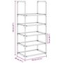 Voir la diapositive 6 : VIDAXL Etagere a chaussures 5 niveaux 44x28x94 cm tissu non-tisse