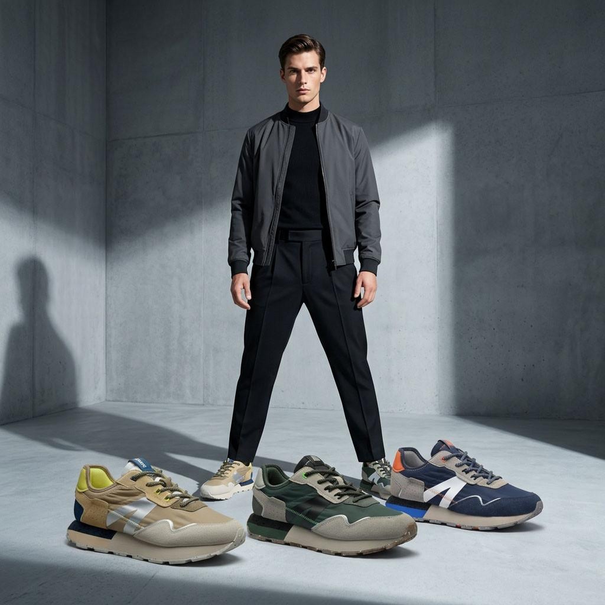 Voir la diapositive 6 : OZABI OZABI Basket homme mode running retro confortable