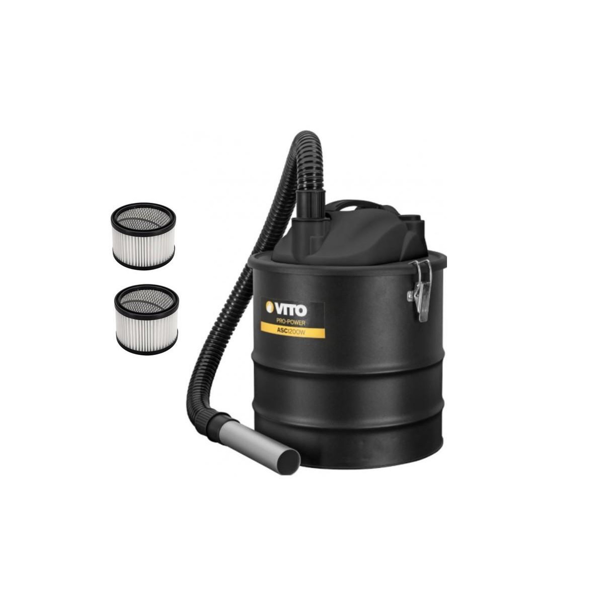 VITO Pro-Power Aspirateur de cendres 1200w cuve 18l + 2 filtres hepa vito