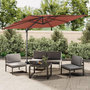 Voir la diapositive 1 : VIDAXL Parasol cantilever a double toit Terre cuite 400x300 cm