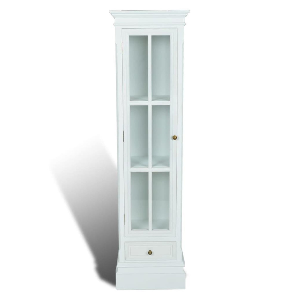 VIDAXL Meuble de bibliotheque avec 3 etageres Blanc Bois