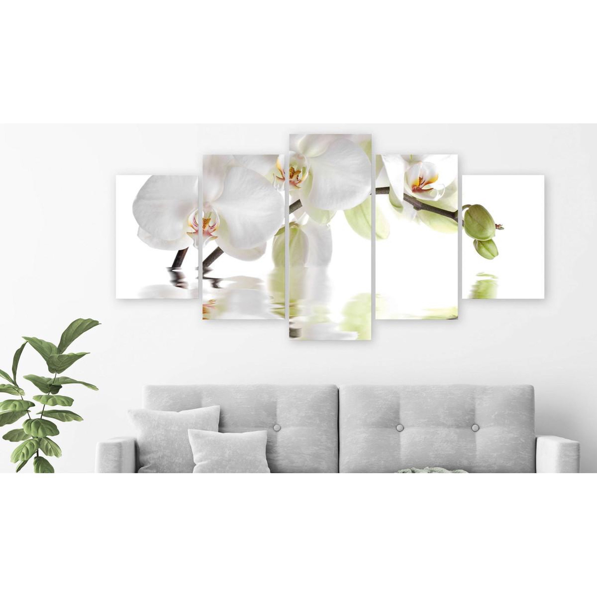 Voir la diapositive 2 : Paris Prix Tableau imprimé 5 panneaux  wonderful orchid wide