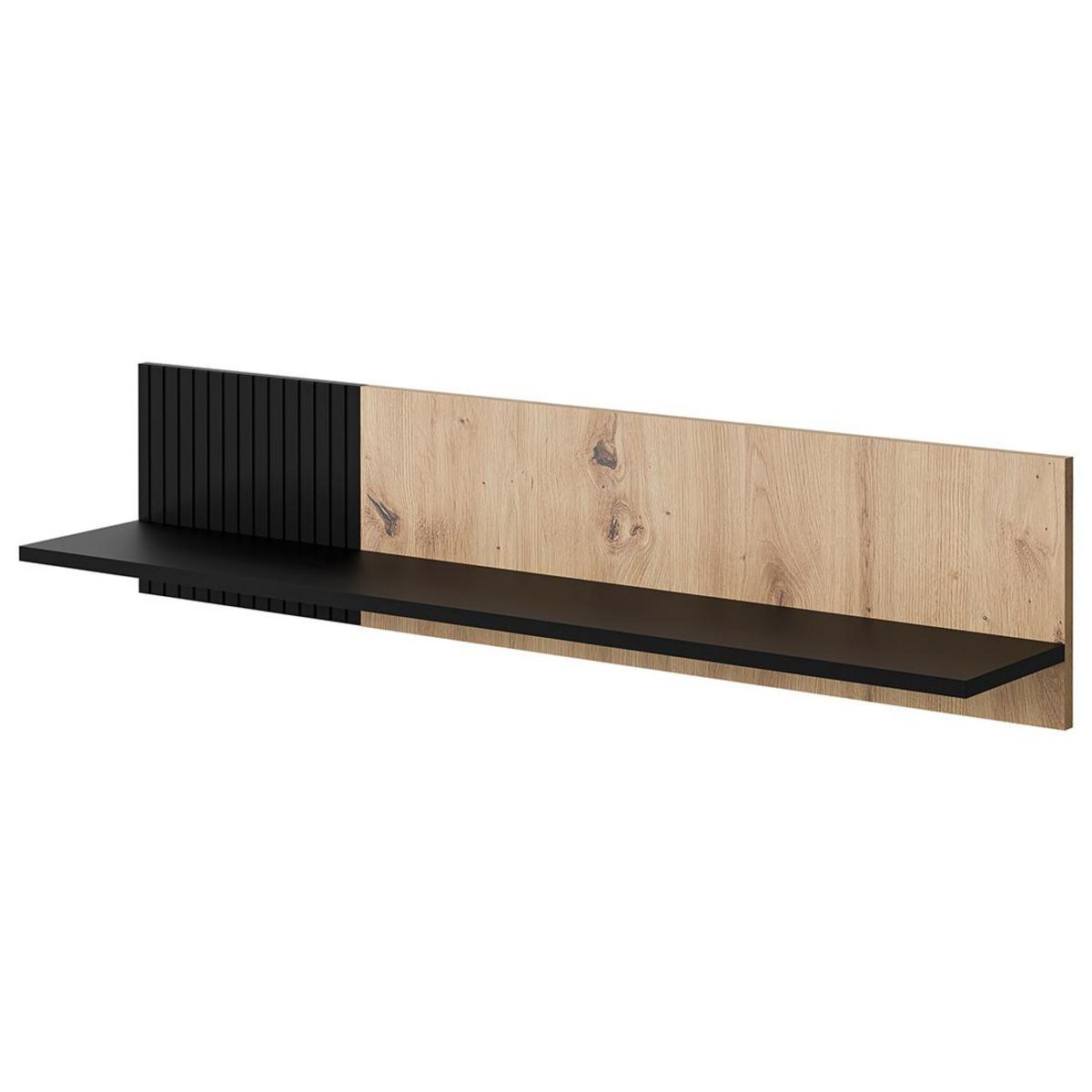 BEST MOBILIER Cambridge - étagère - effet bois et noir - 110 cm