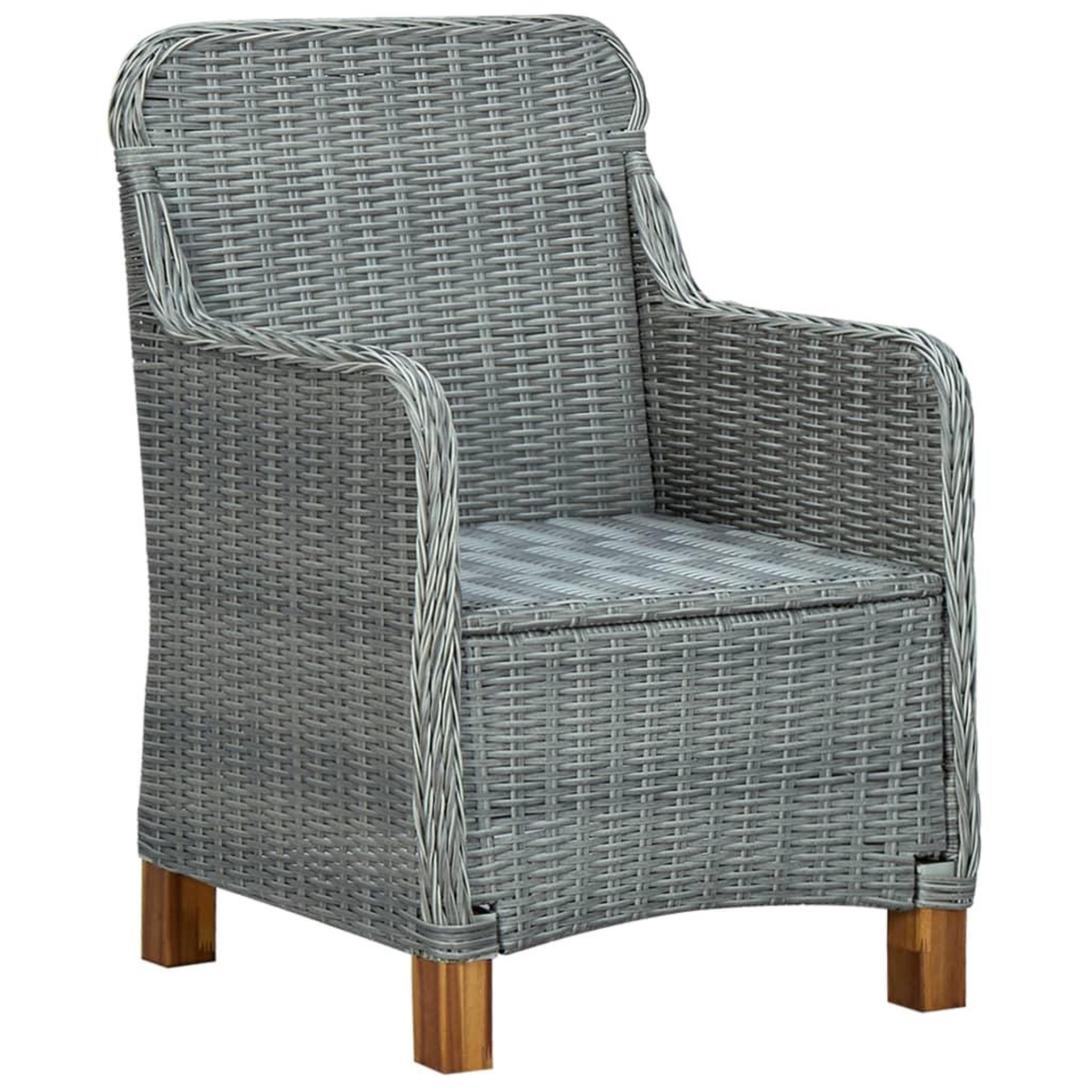 Voir la diapositive 4 : VIDAXL Ensemble a manger de jardin 9 pcs Gris clair