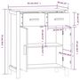 Voir la diapositive 6 : VIDAXL Buffet Noir 62x38x75 cm Bois d'ingenierie