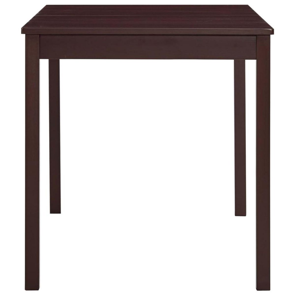 VIDAXL Table a manger Marron fonce 140x70x73 cm Bois de pin
