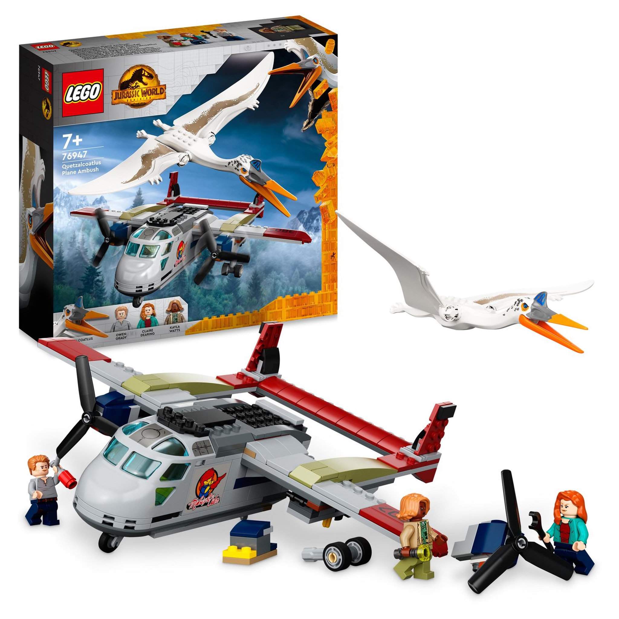 Voir la diapositive 2 : LEGO Jurassic World 76947 L&rsquo;Embuscade en Avion du Quetzalcoatlus, Dinosaure Jouet et Avion