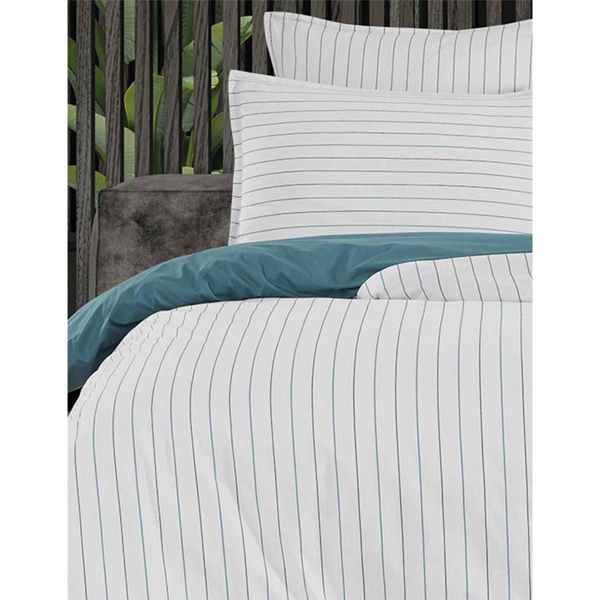 Sensei Maison Lot de 2 taies d'oreillers en percale de coton HOSSEGOR