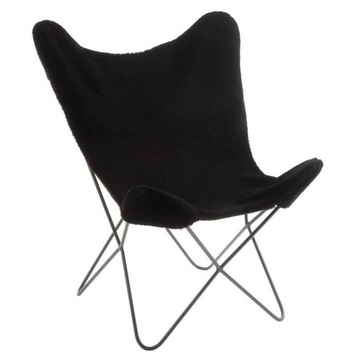 Paris Prix Housse de Chaise  Butterfly  97cm Noir