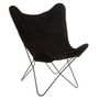 Voir la diapositive 2 : Paris Prix Housse de Chaise  Butterfly  97cm Noir