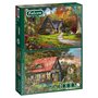  Puzzle 2 x 1000 pièces : Cottage Woodland