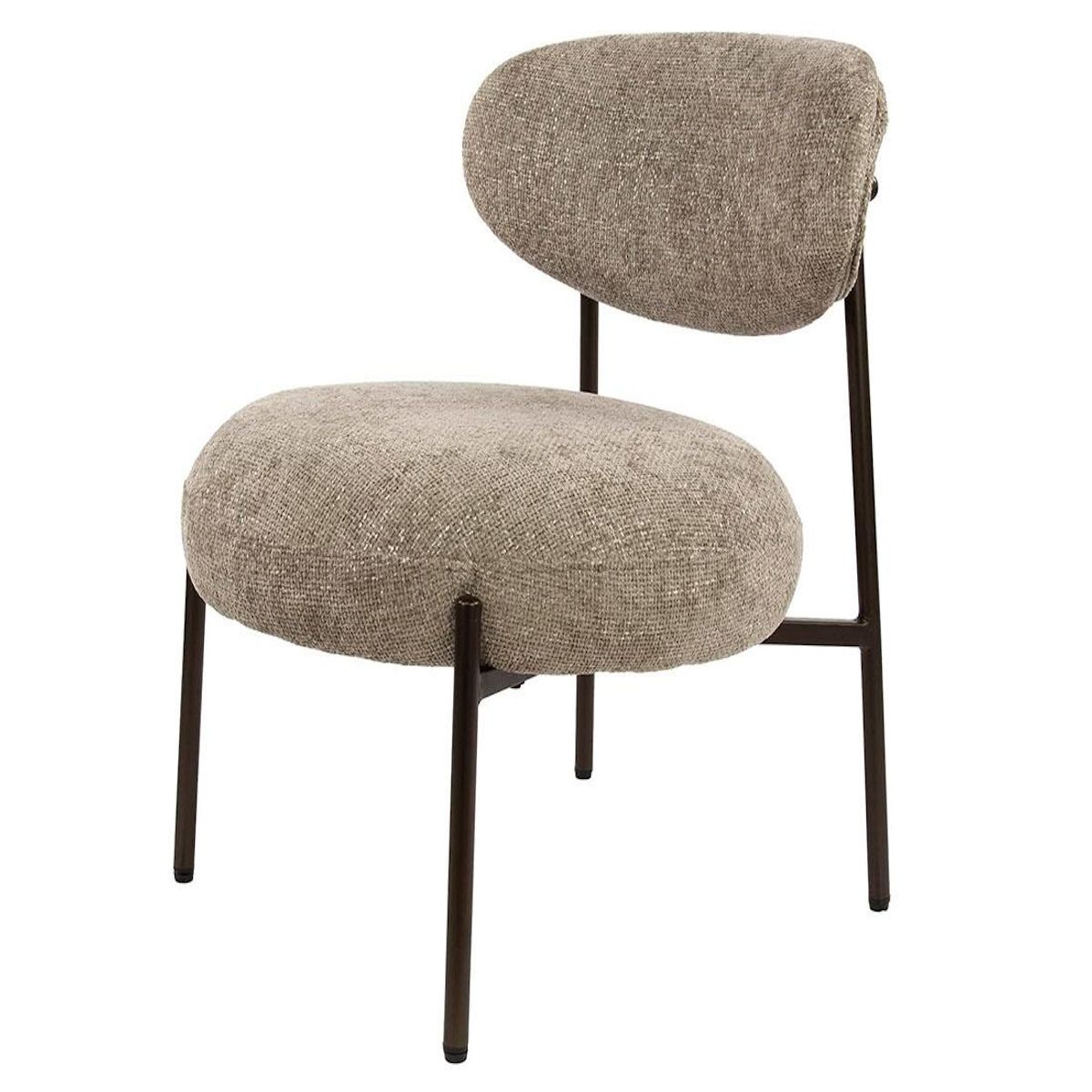 LISA DESIGN Adelia - fauteuil - pieds en métal - en tissu texturé