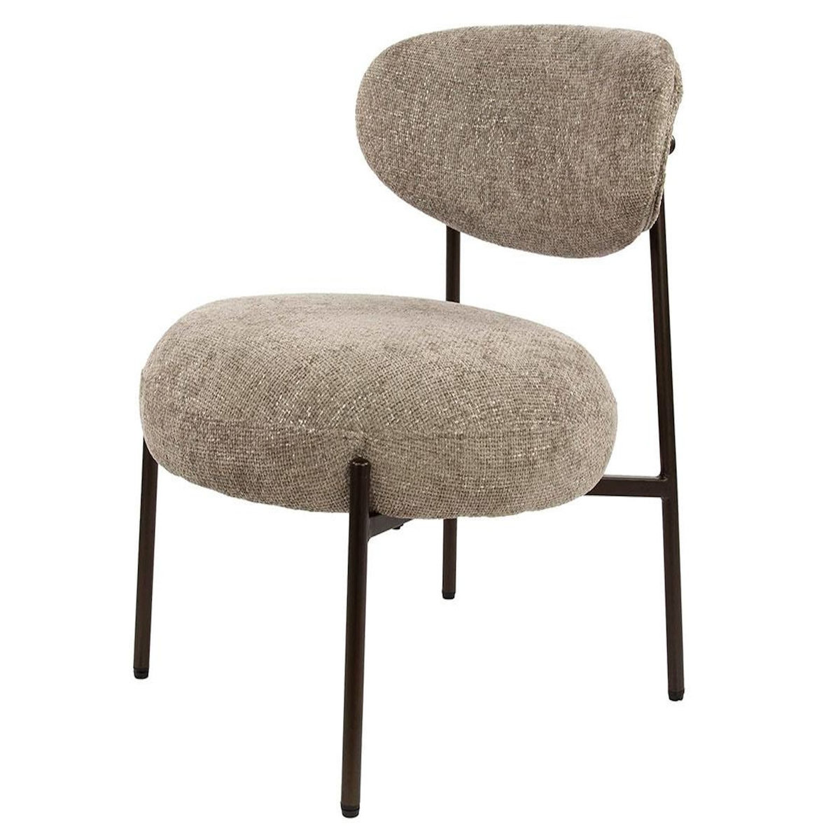 LISA DESIGN Adelia - fauteuil - pieds en métal - en tissu texturé